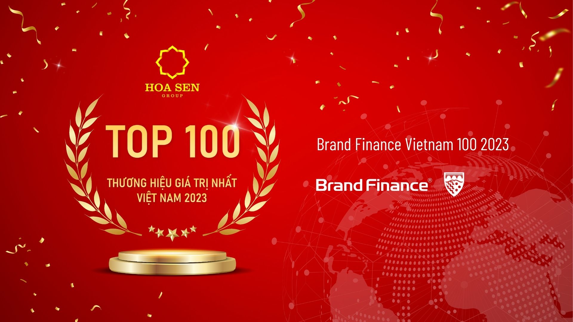 Tập đoàn Hoa Sen được vinh danh 'Top 100 thương hiệu giá trị nhất Việt Nam' lần thứ 9 liên tiếp