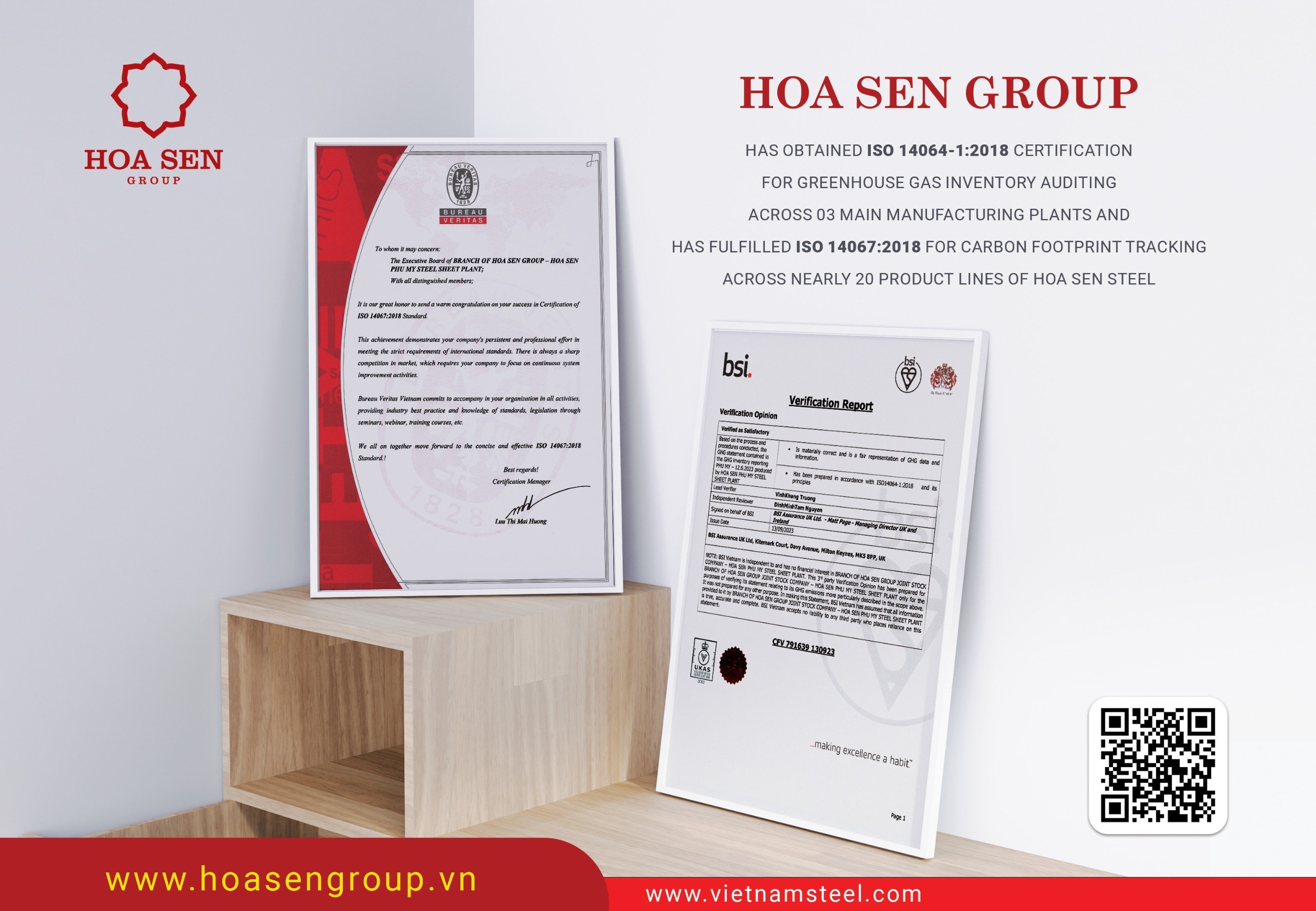 Hoa Sen receives environmental protection certifications 2