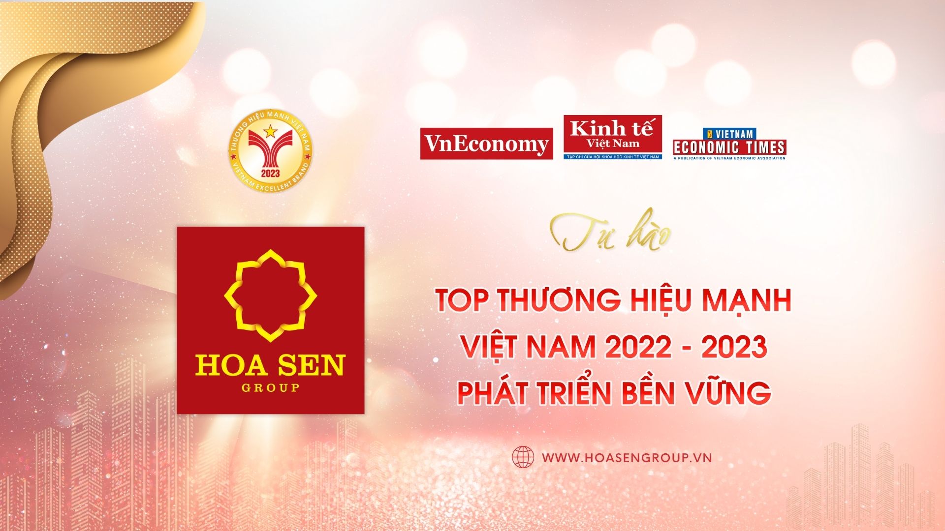 Tập đoàn Hoa Sen vừa được Tạp chí Kinh tế Việt Nam (VnEconomy) vinh danh