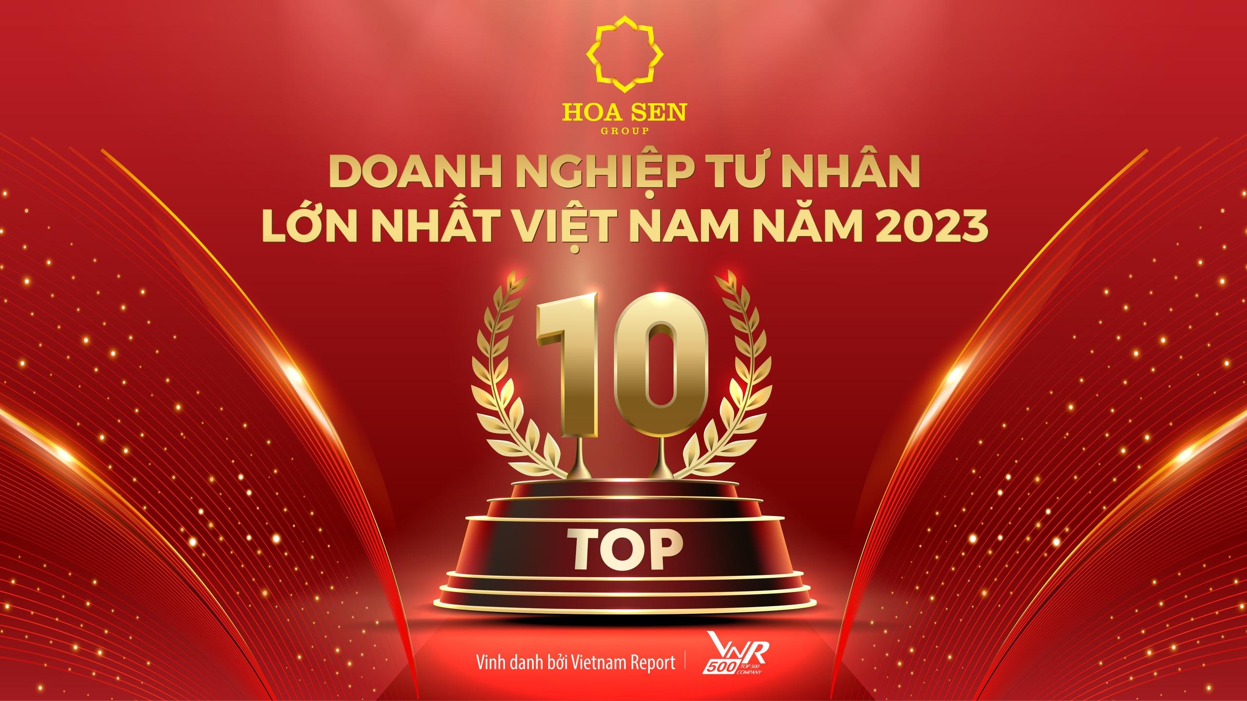 Tập đoàn Hoa Sen lọt Top 10 Doanh nghiệp tư nhân lớn nhất Việt Nam năm 2023