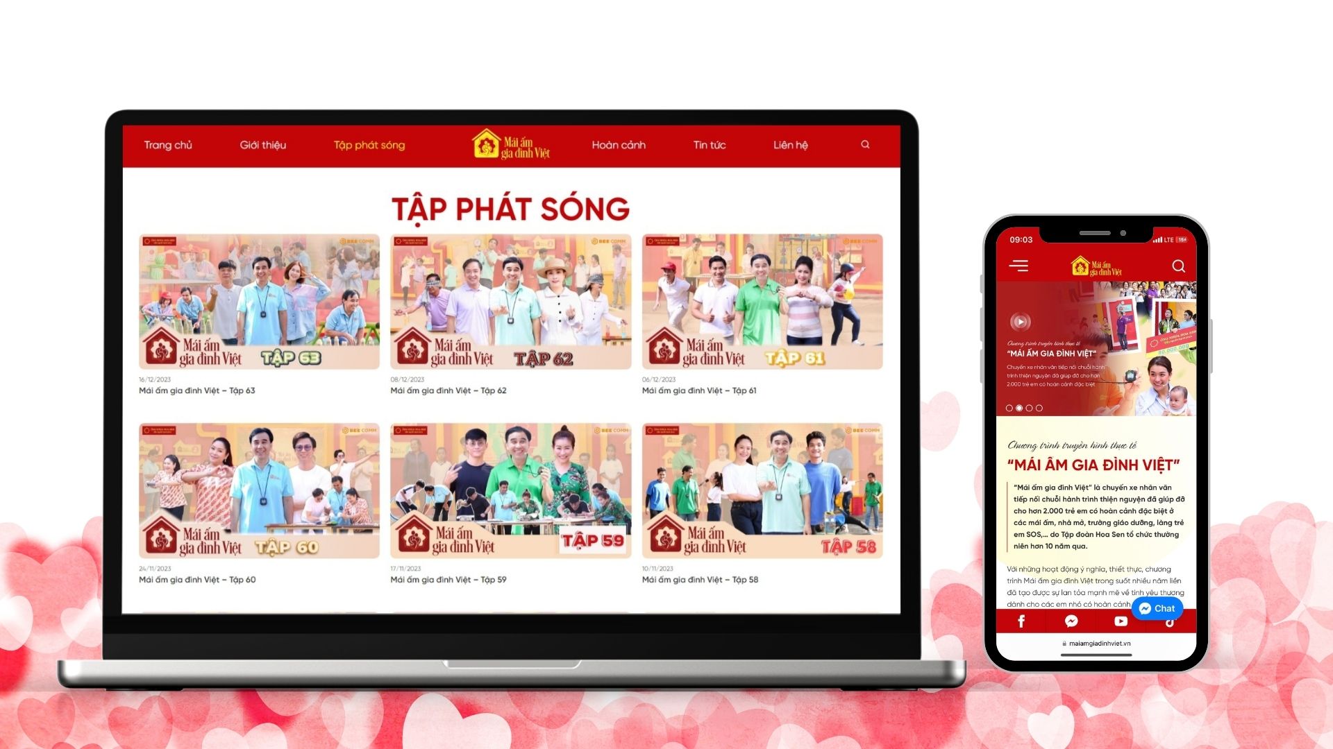 Website chính thức chương trình 'Mái ấm gia đình Việt'
